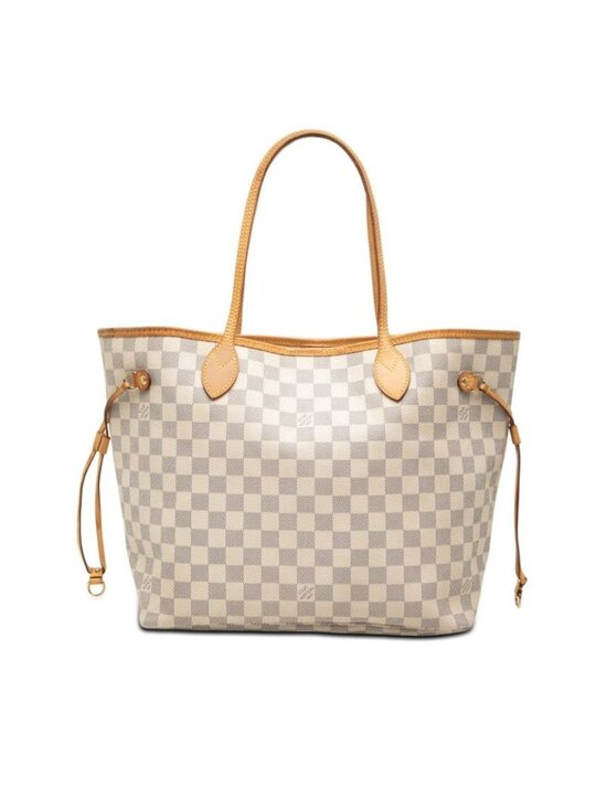 Louis Vuitton Handbags - ★SOLD★ Louis Vuitton Damier Azur Neverfull MM Tote Shoulder Bag White Ivory